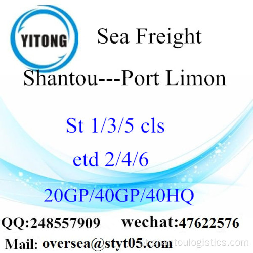 Shantou Porto Mar transporte de mercadorias para Porto Limon